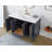 Tennant Brand 48 Inch Modern Freestanding Navy Blue Bertone Bathroom Vanity, Single Sink, White Quartz Top, Fully Assembled