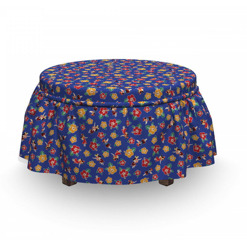 Housse pour repose-pieds hibiscus floral dancer