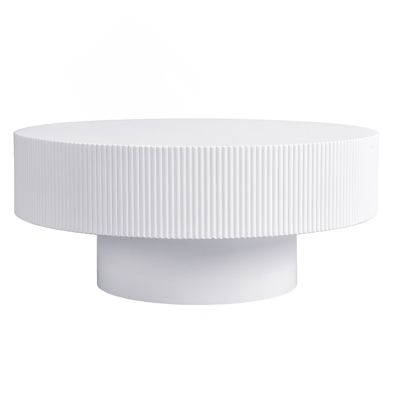 Table basse élégante Elegant Easy, 13.7" H x 31.5" L x 31.5" W, Blanc