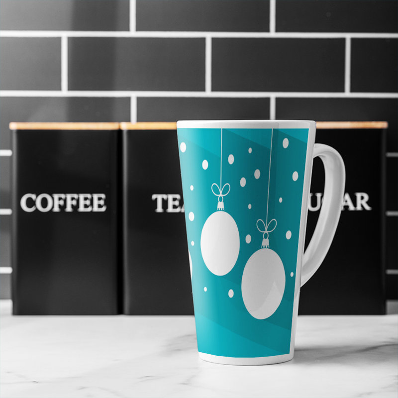 Christmas Baubles Dining Latte Mug