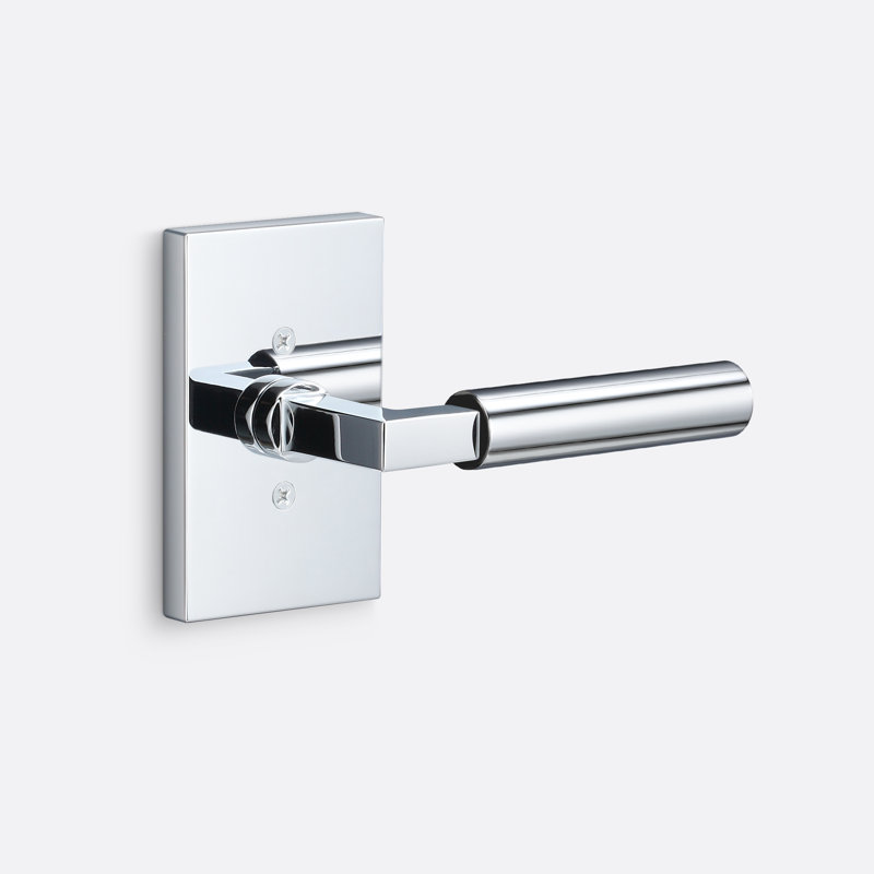 Fausse rosette Levanto, poignée lisse, Chrome poli, Chrome poli
