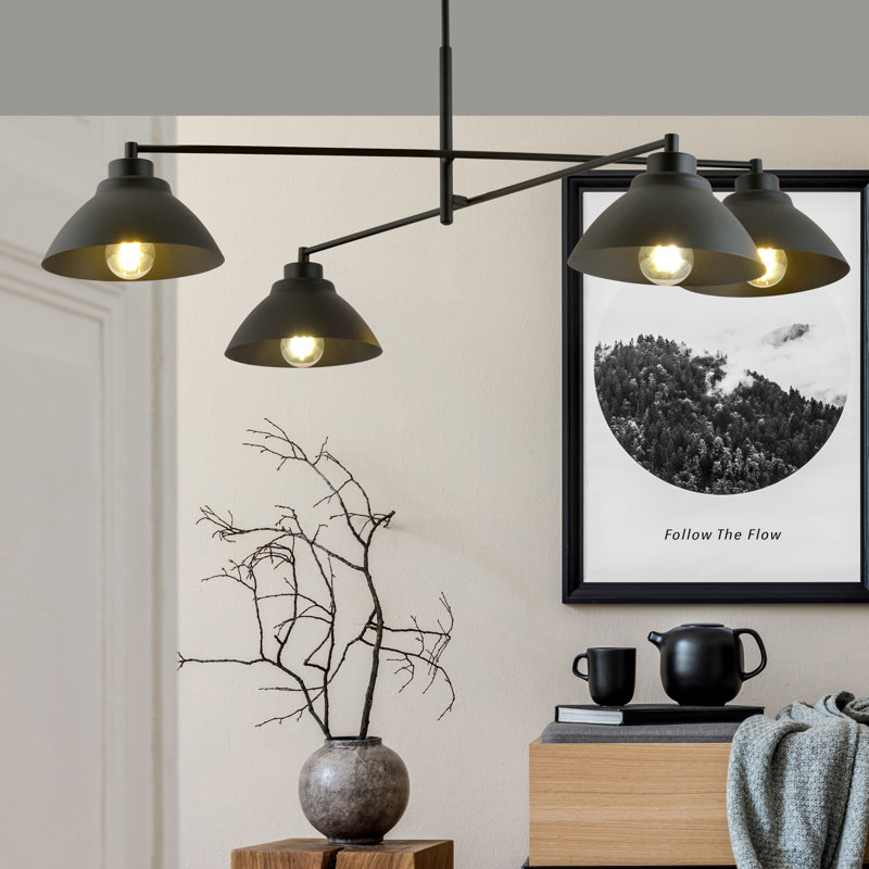 Kivin 4 - Light Unique/Statement Chandelier, Black