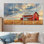 Ensemble de reproductions d'art mural rétro rouge et gris