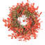 26" Artificial Farmhouse Fall Harvest Twig Blossoms Cluster Greenery Mini Eucalyptus Thanksgiving Day Front Door Wreath