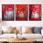 «Red Maple Forest», ensemble de 3 reproductions d'art sur toile-129013189-129013194