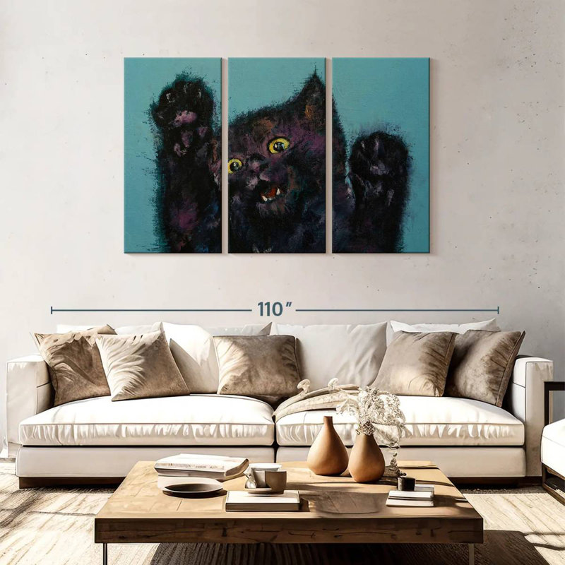 Brampt Ninja Kitten, 32" H x 50" W