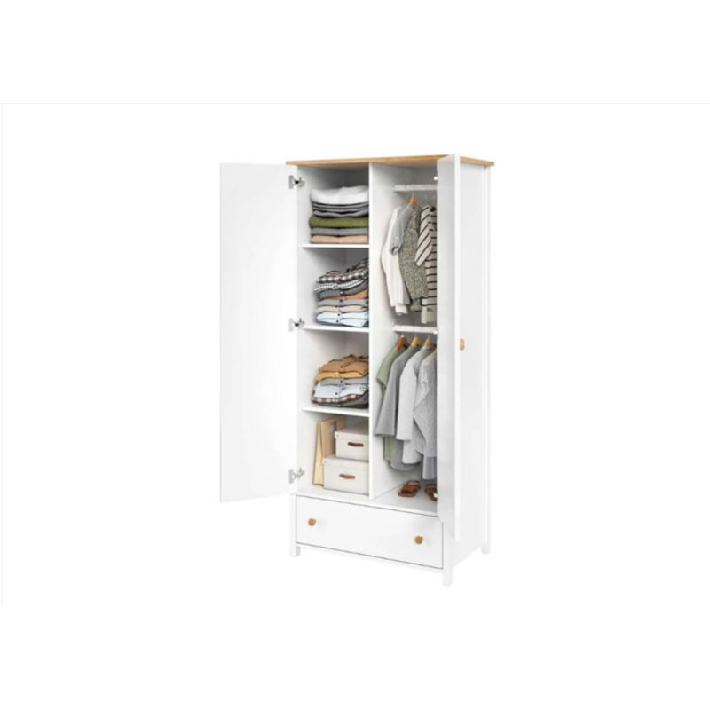 Needville 2 Door Manufactured Wood Wardrobe
