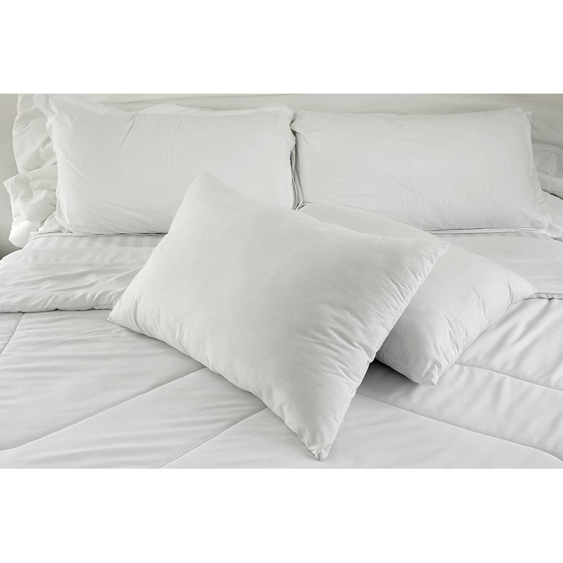 Ensemble de 2 oreillers de lit Alwyn Home 50% duvet d'oie blanche + 50% plumes d'oie blanches, Standard