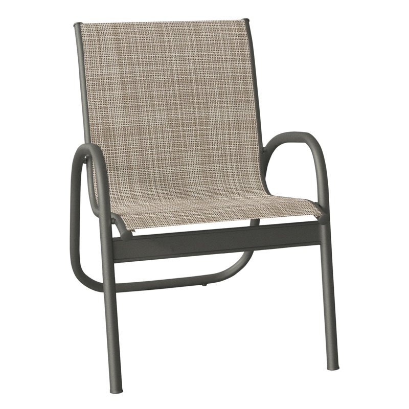 Fauteuil de patio Gardenella, Bristol taupe Sunbrella®, Graphite texturé