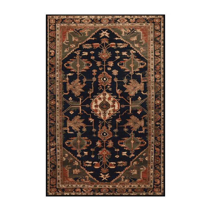 Tapis brun lavable à la machine, Rectangle 5 pi x 7 pi