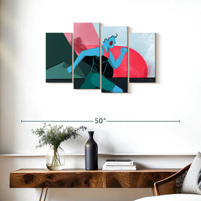 Sireci Running Man Illustration, 22'' H x 36'' W