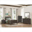 Structure de lit simple en bois gris ardoise, style Louis Philippe classique traditionnel pour une chambre à coucher résidentielle-1024450500-1024450501