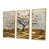 Toile avec cadre flottant or