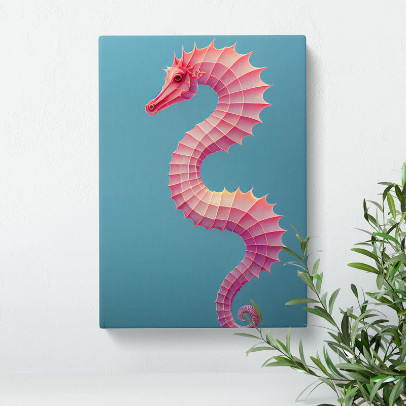 Profile Of A Seahorse No.2 - Wrapped Canvas, 50cm H x 35cm W x 3cm D