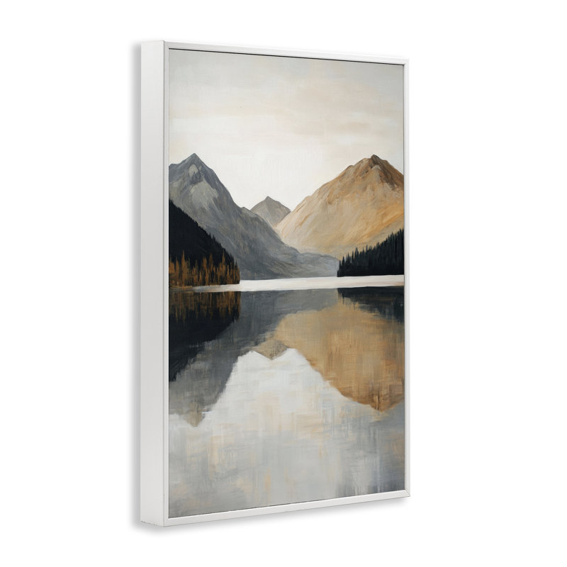 «Terracotta Reflection Mountain Range», estampe numérique, design par Petal Prints Design, H 24 po x l 16 po