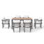 Ensemble repas d'extérieur pour 6 personnes avec table rectangulaire extensible-194823408-194823409