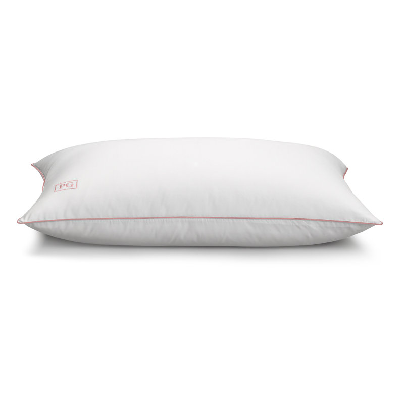 White Goose Down Hypoallergenic Pillow with Cotton Protector