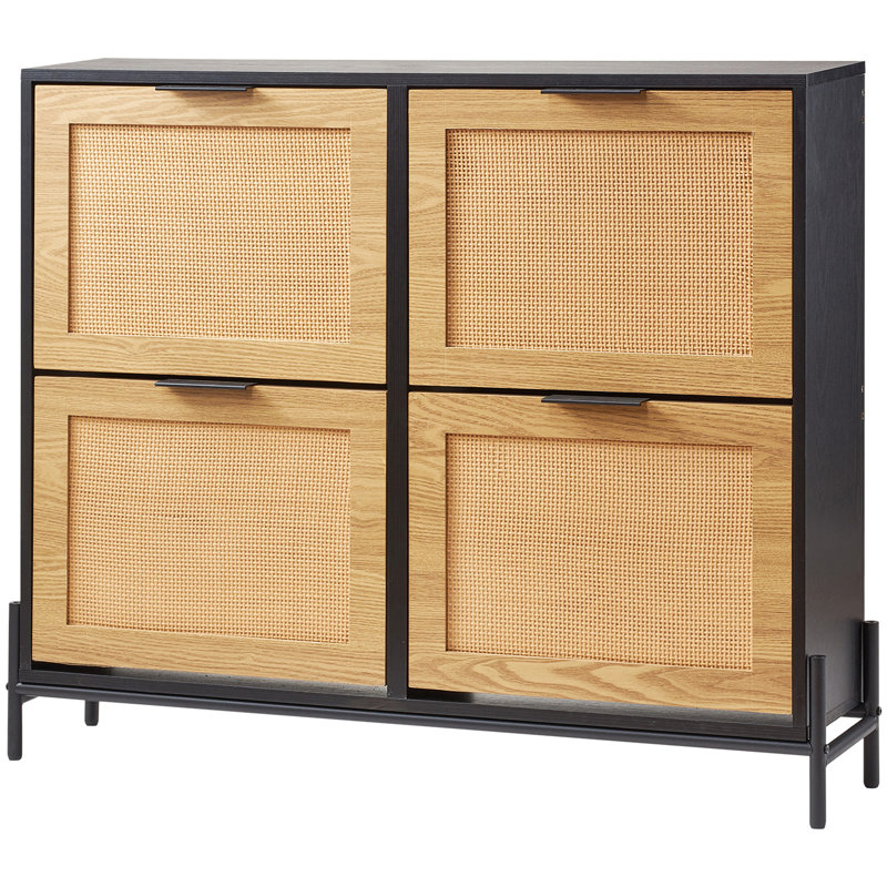 Armoire à chaussures en rotin