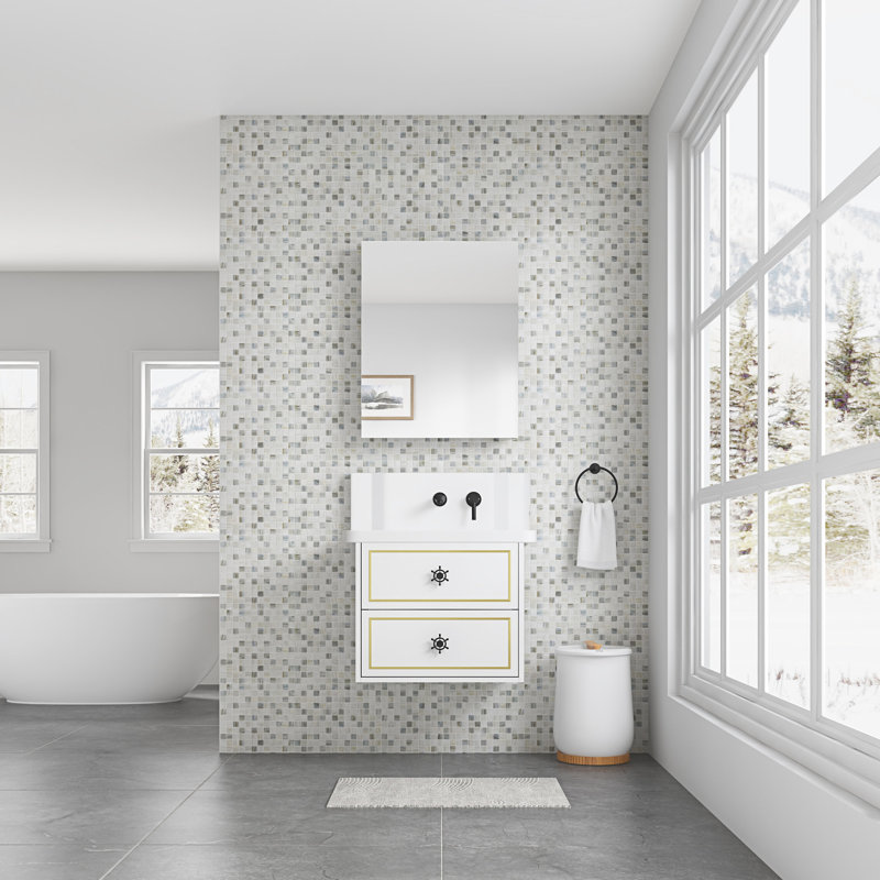 Armoire de rangement de salle de bain l 24 po x H 30 po - murale, bois d'ingénierie, armoire bien rangée, extérieur bien rangé