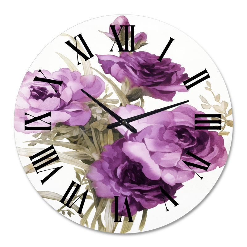 Rose foncé - horloge murale traditionnelle, Grand