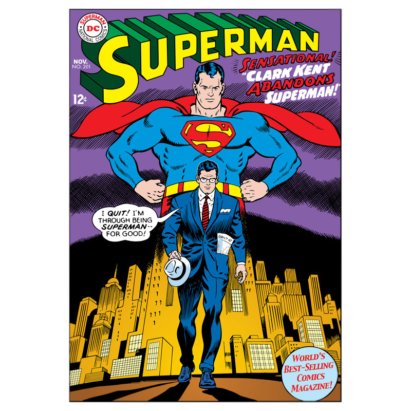 DC Comics Superman Comic Book Cover Multi-Colored Digital Printed Non-Slip Youth Area Rug, 4x6