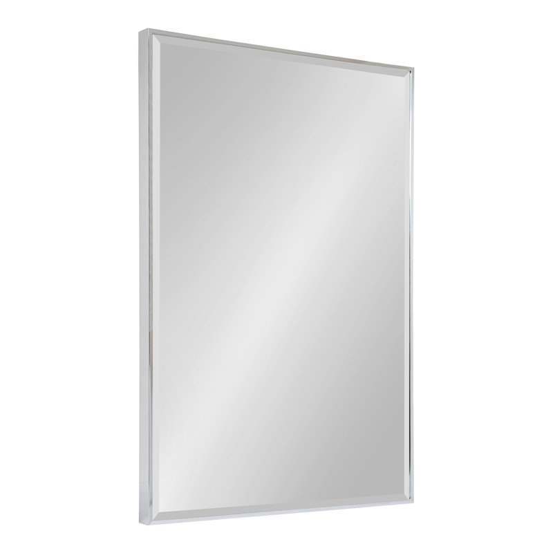 Miroir traditionnel biseauté Logsdon, 24 po x 36 po, Argent