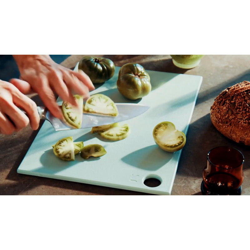 Blue Rectangular BPA-Free Plastic Cutting Board with Silicone Corners
