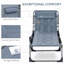 Chaise longue pliante rembourrée avec 5 niveaux d'inclinaison et appui-tête-1529729129
