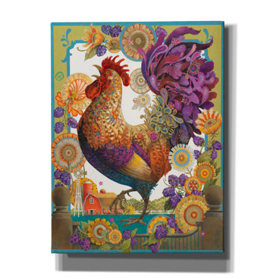 'Cock Of The Walk' by David Galchutt Canvas Wall Art