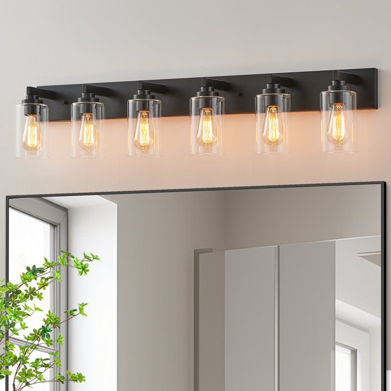Éclairage pour meuble-lavabo Imko, Noir, 6 lumières