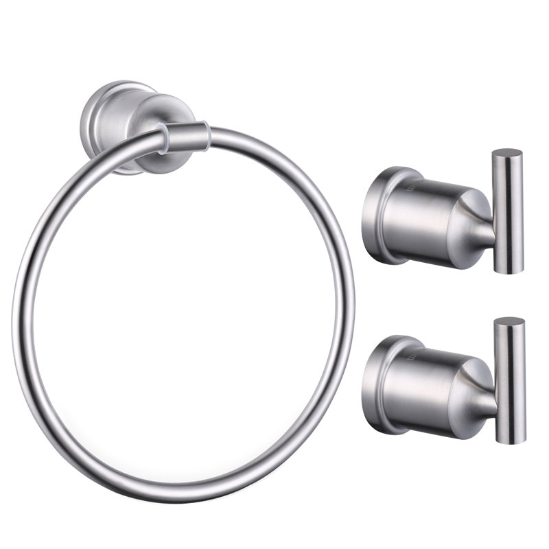 3 - Piece Bathroom Hardware Set, Brushed Nickel