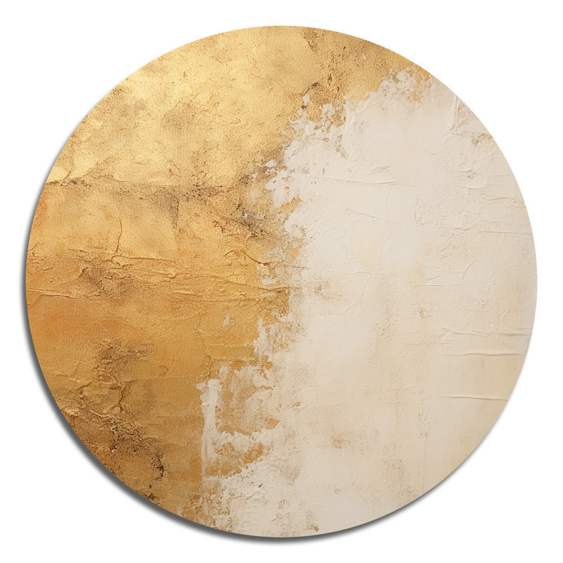 Maxwell - Art abstrait rond en métal, H 16 po x l 16 po