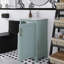 Meuble-lavabo autoportant de 20 po avec lavabo en céramique et grand rangement, 1 porte à fermeture en douceur-2064040730