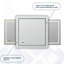 AQUADOM Daytona l 48 po x H 36 po x P 1 po, miroir mural pour salle de bain avec 3 lumières de température de couleur, commande tactile, gradateur et désembueur, horloge numérique-734610382