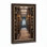 Art mural antique sur toile encadré doré pour le salon, la chambre à coucher, le bureau ou le vestibule - Décoration murale décorative avec allée de bibliothèque