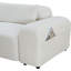 Canapé modulaire blanc 92 po 92 po avec coussins moelleux et profil bas