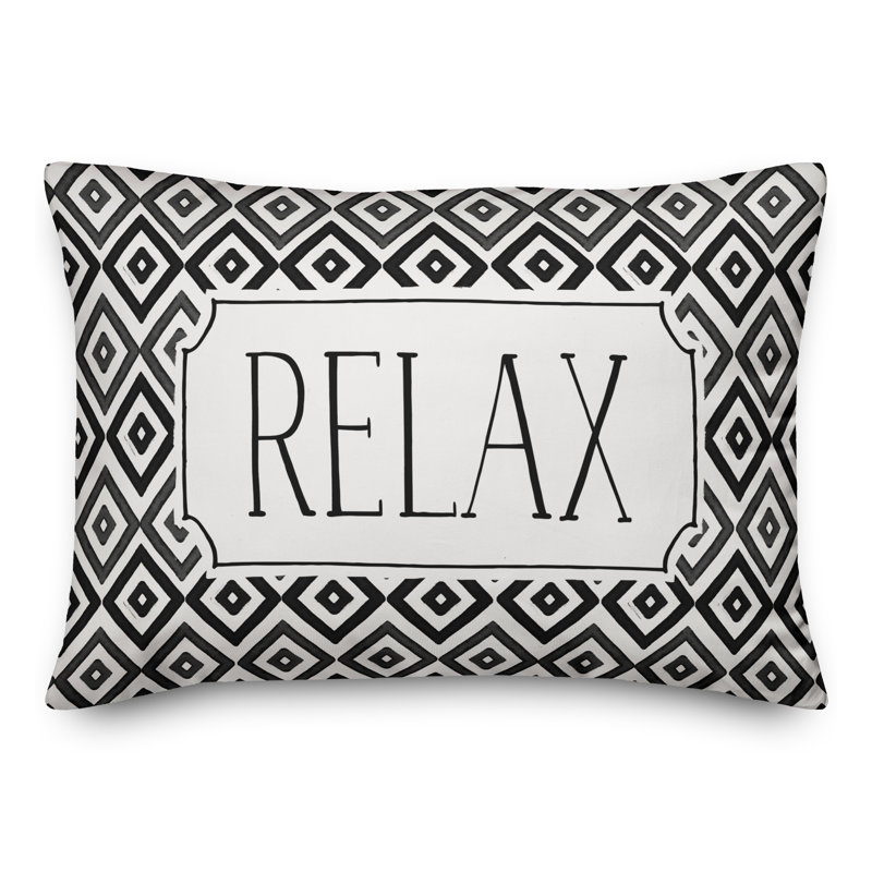  Housse de coussin et insert pour l'extérieur Relax Diamonds, Noir