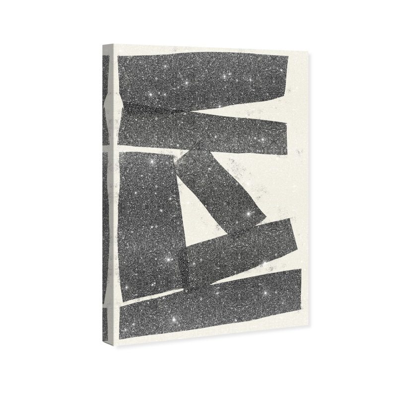 Black And White 2 1 Canvas Abstract Print by Oliver Gal, Black Frame, 10 x 15, 15"H x 10"W, Canvas Unframed