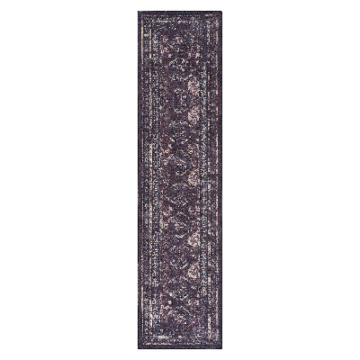 Tapis de couloir lavable 2 po 6 po x 10 pi LOOM & LUXE, à poils courts, antidérapant, antidérapant, pliable, adapté aux enfants et aux animaux 2 pi 6 po x 10 pi)