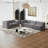 106*106" Chenille Modular L Shaped Sectional Sofa