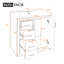Ensemble de meuble-lavabo 30 po avec lavabo en céramique, meuble de rangement en bois massif, ensemble de meuble-lavabo autoportant avec 3 tiroirs et portes à fermeture douce-342194521