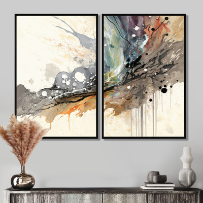 Jazz Rhythms In Shades Of Gray III - Abstract Liquid Ink Wall Art