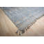 Blue Hand-Knotted Wool Linear Diamond Grid Geometric Modern Contemporary Carpet Rug-2069106204