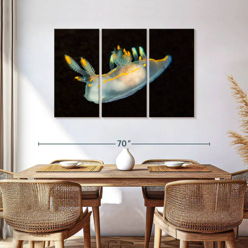 Sea Slug In Dark Waters, 36" H x 57" W