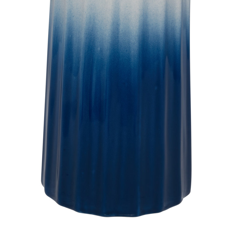 Coastal Serenity Handmade Blue Gradient Ceramic Bud Vase Set