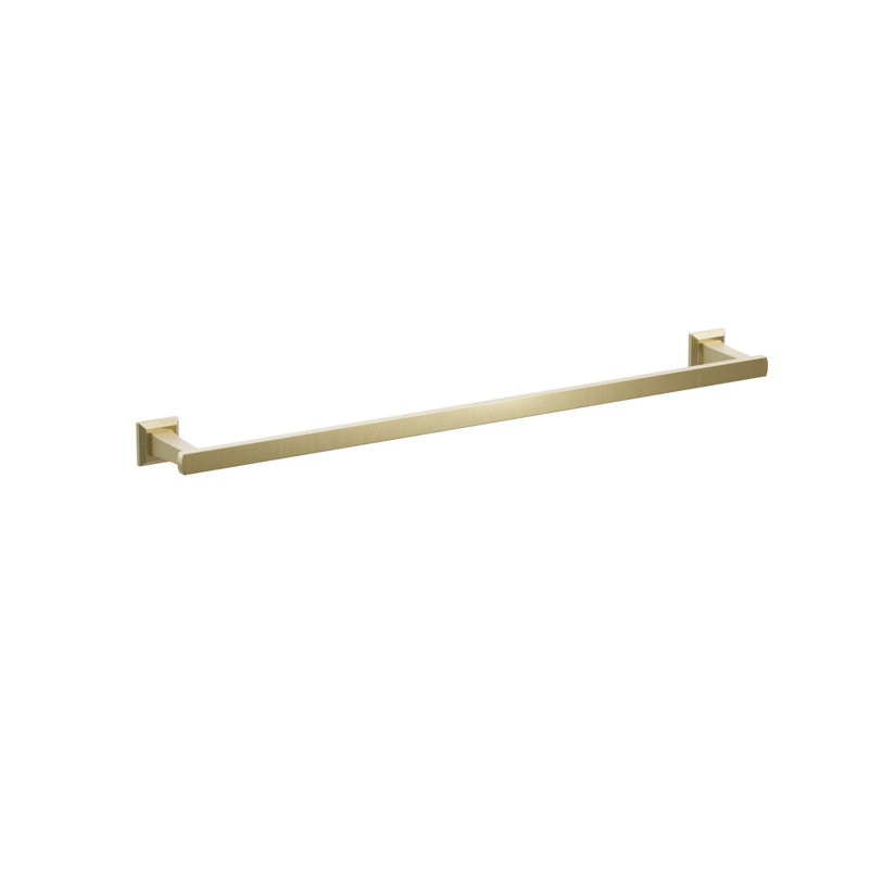 Porte-serviettes évasé transitionnel 9 po Emtek avec rosette carrée chanfreinée, H 1,625 po x L 25,375 po x P 3,125 po