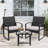 3 Piece Wicker Patio Bistro Set with Coffee Table, Outdoor Rattan Conversation Set for Balcony Porch Garden Yard Poolside-1684336097