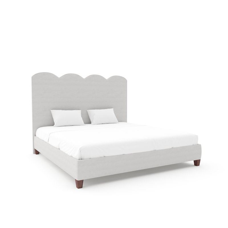 Starmount Upholstered Bed, Full, Posh Life Performance Velvet Dove, Espresso