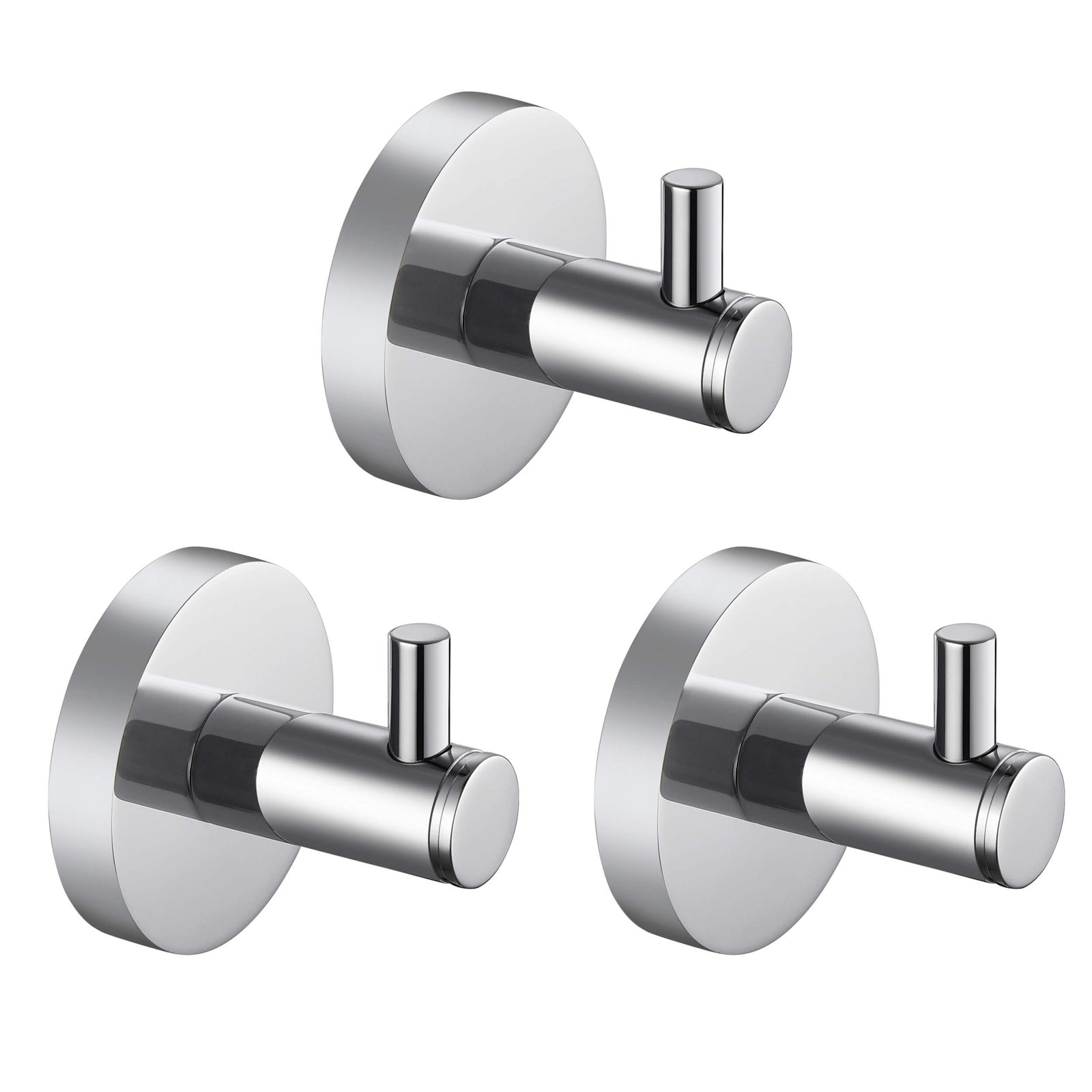 Circular Wall-Mounted Towel Hook, Chrome