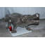 Sculpture statue en alligator en aluminium grandeur nature 72 po x 25 po x H 21 po